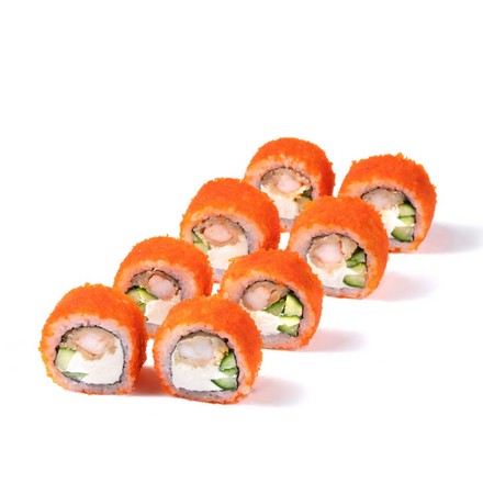 Ролл с тигровыми креветками в темпуре (8шт)