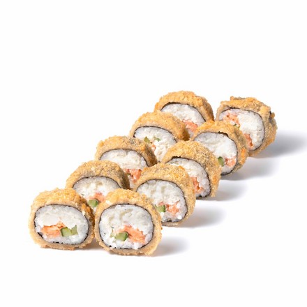 Жаренный ролл с острым лососем  (10шт)