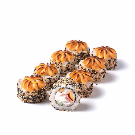 Запеченный цезарь с беконом и копченой курицей