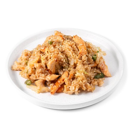 Рис с курицей в соусе терияки