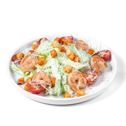 Цезарь с тигровыми креветками