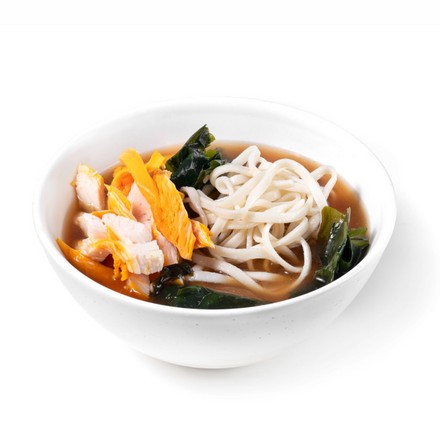 Мисо суп с копченой курицей